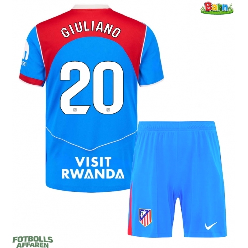 Atletico Madrid Giuliano Simeone #20 Tredjeställ Barn 2025-26 Kortärmad (+ Korta byxor)